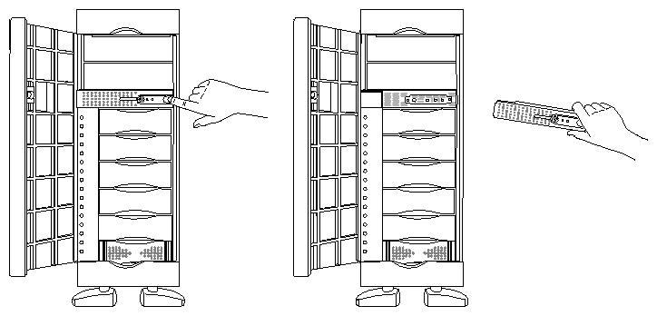 Figure 4-11 Removing the Crossbar (Origin Vault Standalone Tower) 
