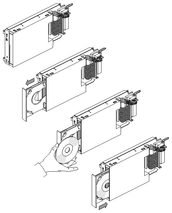 Figure 4-6 Loading a Disc Into the CD-ROM Drive