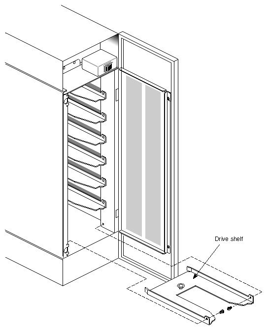 Figure 2-4 Removing a Drive Shelf From the Vault L