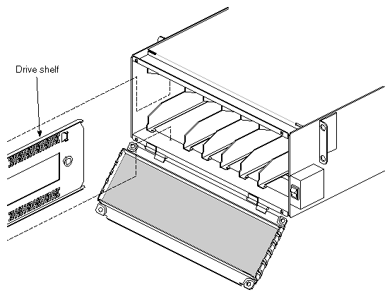 Figure 3-3 Removing a Drive Shelf from the SCSIBox 2