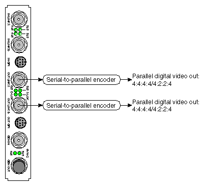 Figure 1-15 Parallel Digital Video Connections to DIVO/DIVO-DVC OUT