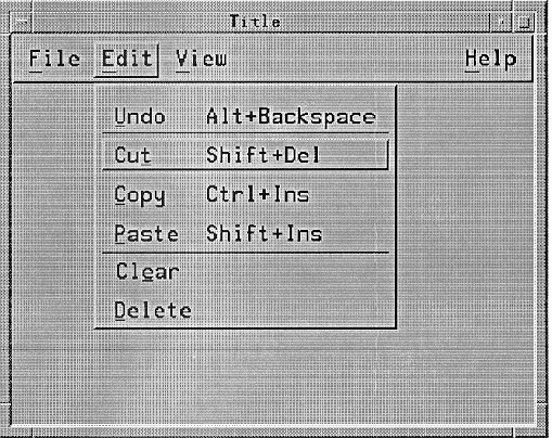 Figure 6-3 
The Edit Menu and Its Selections