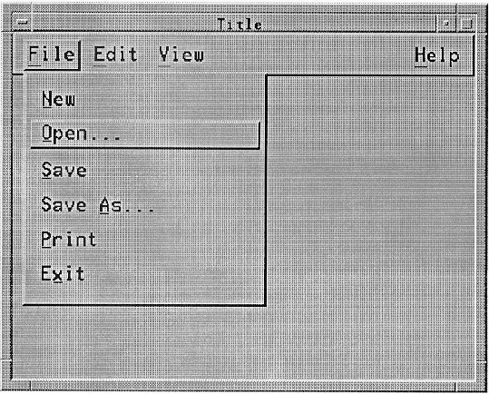 Figure 6-2 
The File Menu and Its Selections