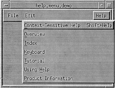 Figure 6-5 
The Help Menu and Its Selections (Second Model)