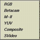 Figure C-6 Selecting Analog Input Video Format in vcp 