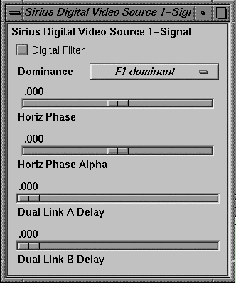 Figure C-4 Digital Video Source Signal Controls