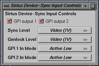 Figure 4-2 Device Synchronization Input Controls