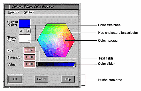 Figure 6-10 The IRIX Interactive Desktop Color Chooser