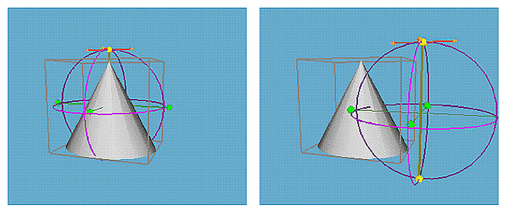 Figure 15-13 Changing the Center of Rotation and Scaling