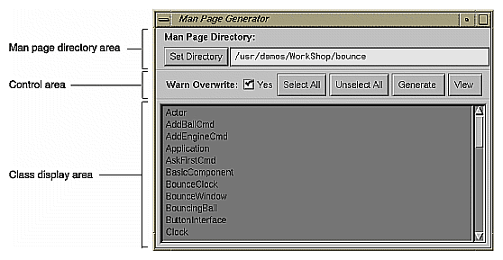 Man Page Generator Window