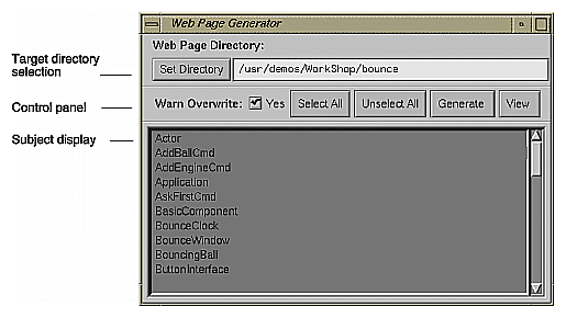 Web Page Generator Window
