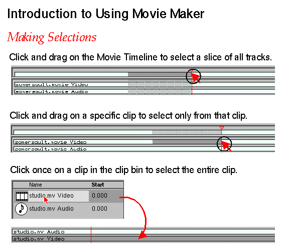Figure 3-2 Visual Introduction: Making Selections (Click Image to Display Enlarged View)