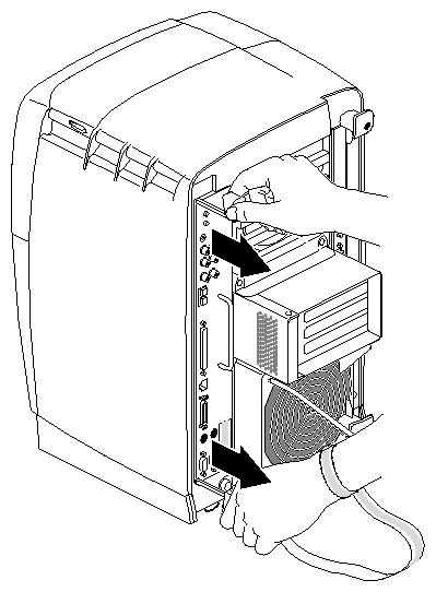 Figure 2-6 Releasing the System Module from the Frontplane