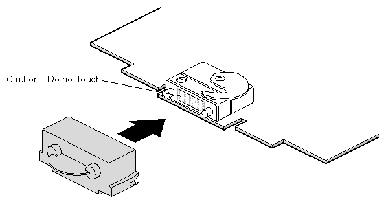 Figure 5-11 Placing a Cap on the XIO Compression Connector