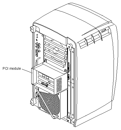 Figure 4-2 Workstation With the Optional PCI Module