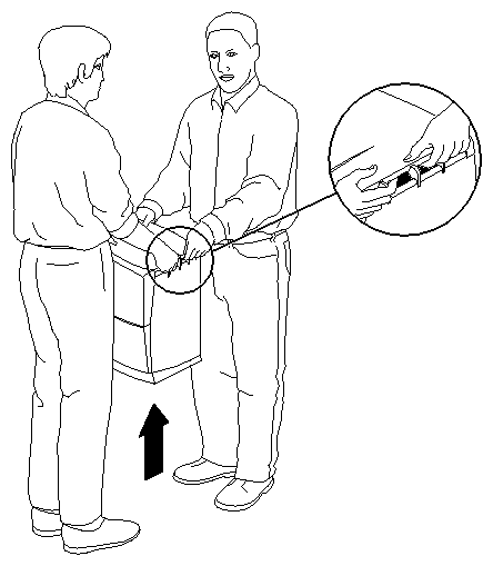 Figure 1-4 Lifting the Octane Workstation