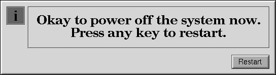 Figure 8-6 Okay to Power Off Notifier