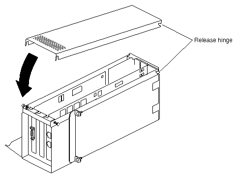 Figure 4-39 Reconnecting the PCI Module Door