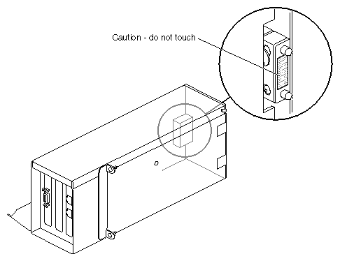 Figure 4-6 Identifying the Compression Connector on the PCI Module