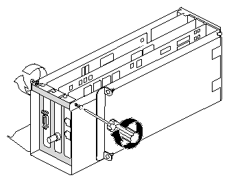 Figure 4-25 Inserting and Tightening the I/O Door Screws