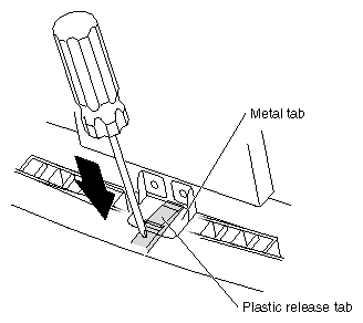 Figure 7-33 Releasing the Plastic Base