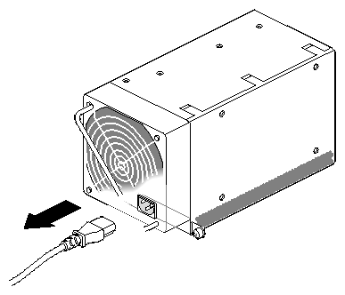 Figure 3-4 Removing the Power Supply Cable