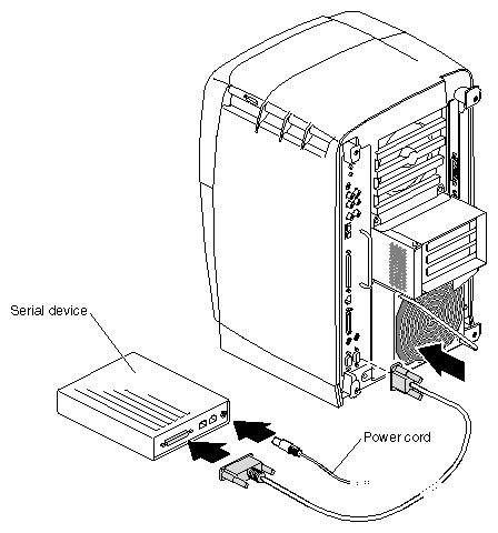 Figure 6-13 Plugging In the Serial Cable