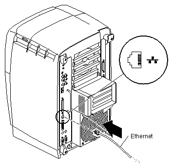 Figure 1-6 Attaching the Ethernet Cable
