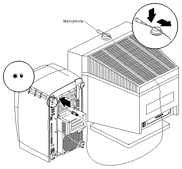 Figure 1-10 Attaching the Microphone