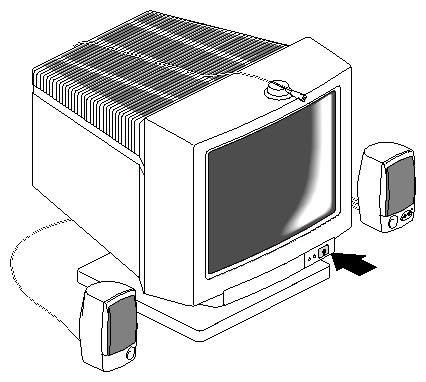 Figure 1-13 Powering On the Monitor