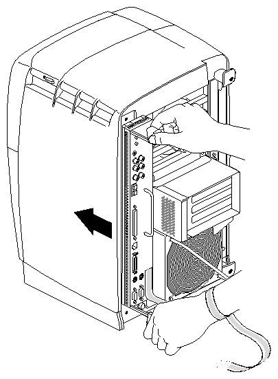 Figure 2-23 Replacing the System Module in the Octane Workstation