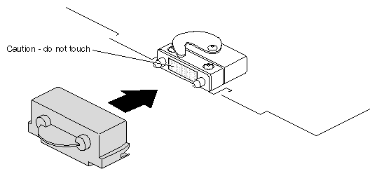 Figure 2-10 Placing the Compression Cap on the Compression Connector