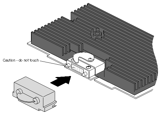 Figure 5-10 Placing a Cap on the XIO Compression Connector