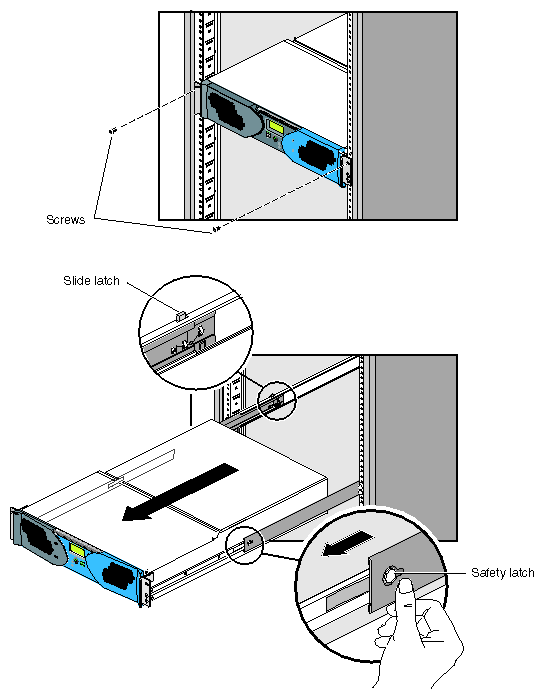 Removing Base Module from Rack