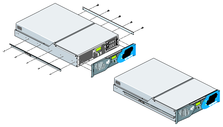Attaching Chassis Rails to the Server Chassis