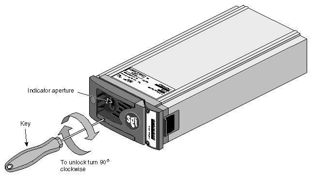 Unlocking the Disk Drive Module (Disengaging the Antitamper Lock)