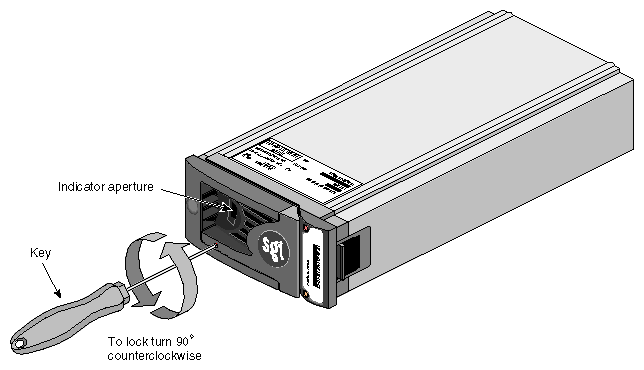 Locking the Disk Drive Module (Setting the Antitamper Lock) 