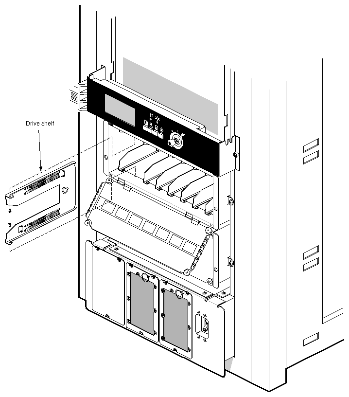 Figure 4-3  Removing a SCSIBox Drive Shelf