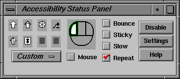 The Accessibility Status Window