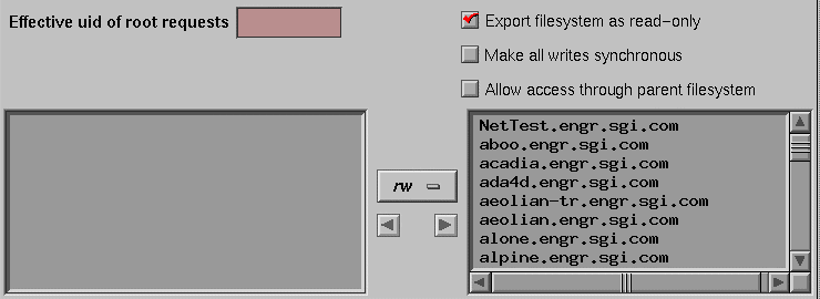 Figure 3-9 Create File System Advanced Export Options