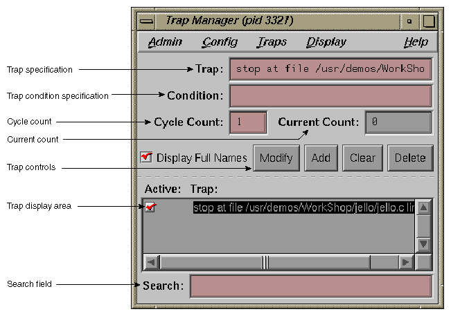 Trap Manager Window