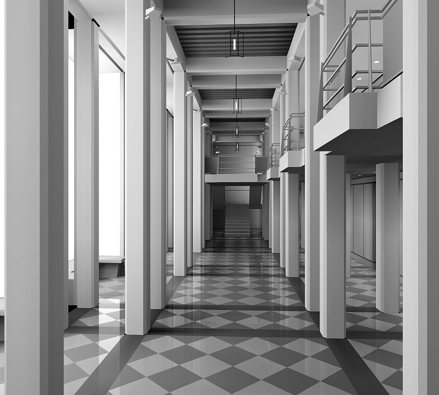 Simulated Hallway View