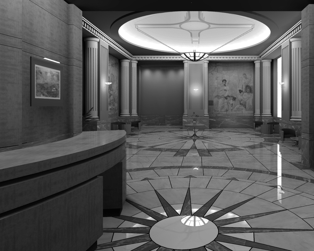 Simulated Hotel Lobby