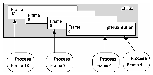 How pfFlux and Processes Use Frame Numbers