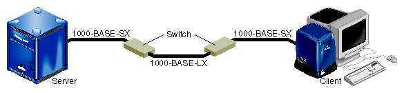 Example of 1000-Base-LX Configuration