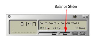 Music Player Balance Slider
